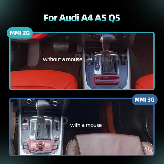 BONROAD Wireless CarPlay Android Auto Adapter for Audi A4 B8 A5 Q5 2009-2015 with Mirror Link Bluetooth  Decoder Box